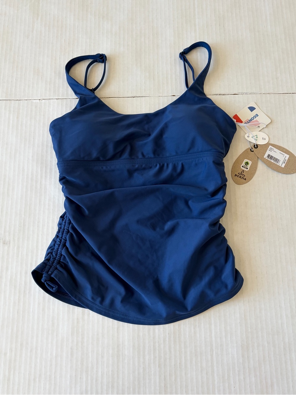 NWT Prana Women’s Melody Tankini Top Size Xsmall in Blue( Belize)
